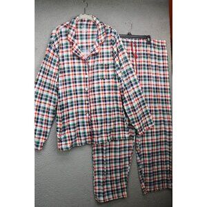 Pajamarama Long Sleeve Plaid Fleece Pajama Set-2X-Drawstring-Pockets-Cozy Chic